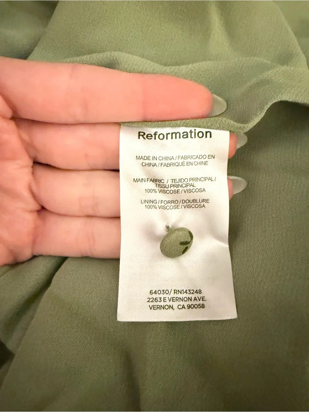 Reformation Evra Floral Ruffle Midi Dress Ponderosa Green Size 6 NWT Romantic - Picture 10 of 12